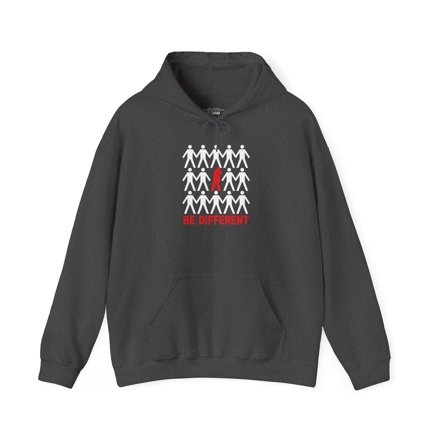 Be Different Stick Figure Hoodie - Unisex Sweatshirt for Bold and Unique Individuals