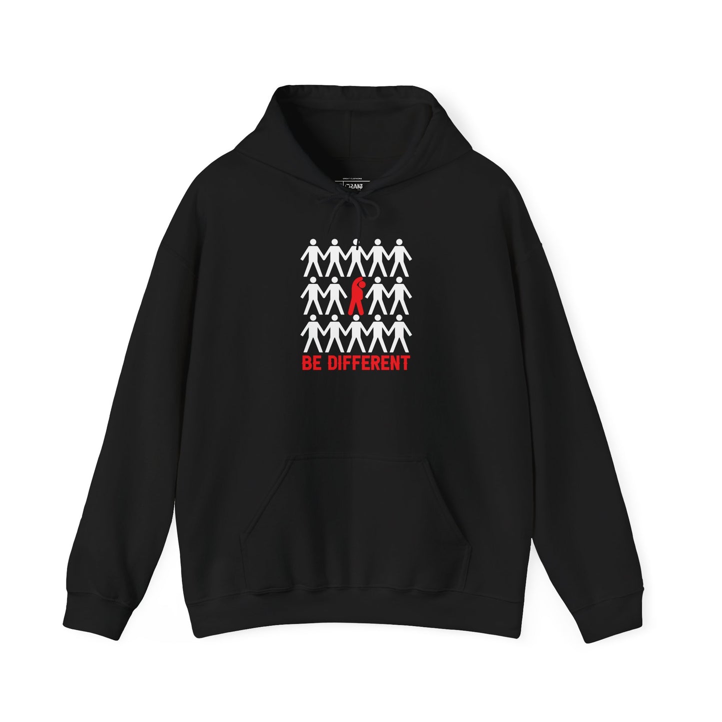Be Different Stick Figure Hoodie - Unisex Sweatshirt for Bold and Unique Individuals