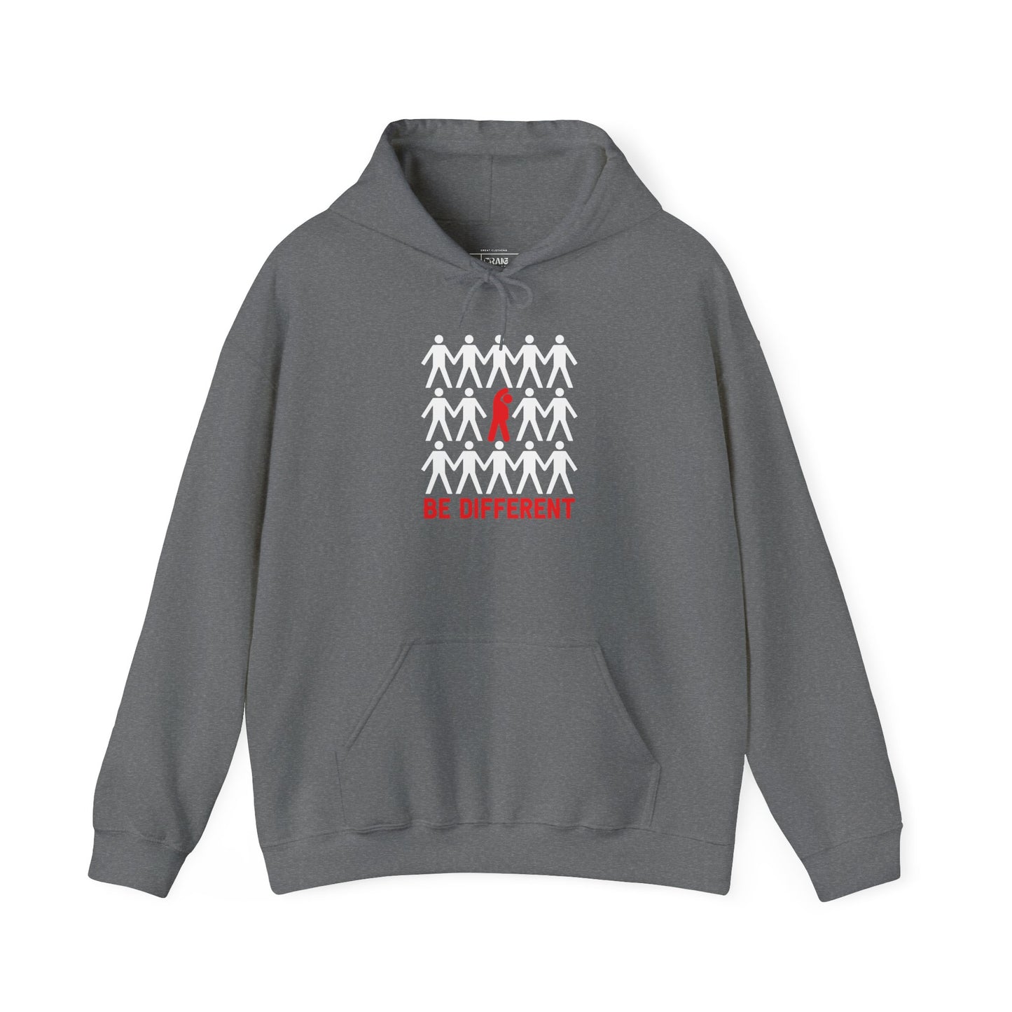 Be Different Stick Figure Hoodie - Unisex Sweatshirt for Bold and Unique Individuals
