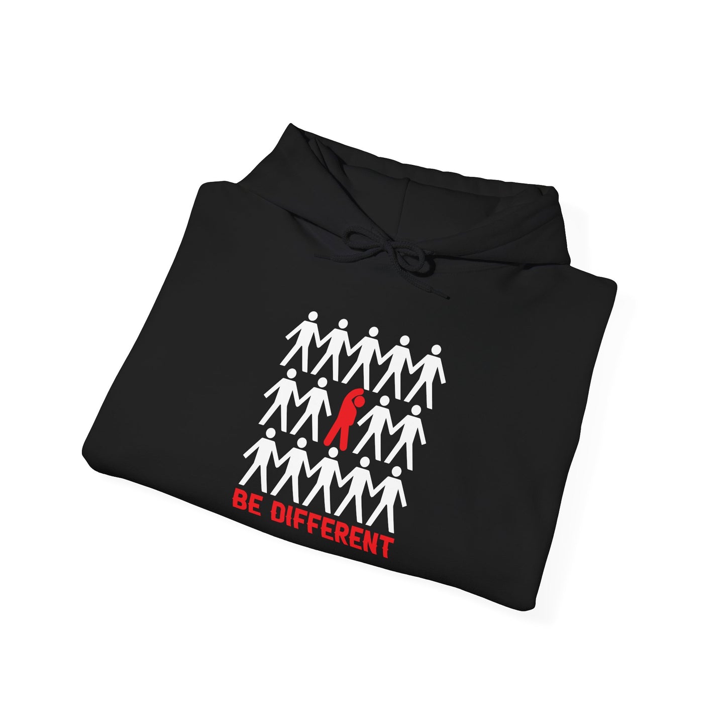 Be Different Stick Figure Hoodie - Unisex Sweatshirt for Bold and Unique Individuals